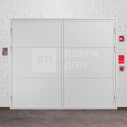 Распашные промышленные ворота с защитой 2-го типа ВПМ-154
